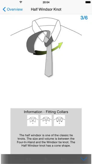 Capture d'écran de VTie Premium - Guide De Cravate - Tie A Tie Guide With Style For Occasions Like A Business Meeting, Interview, Wedding, Party sur iPhone 3