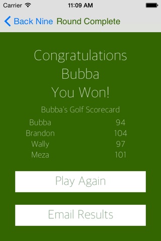 Bubba's Golf Scorecard screenshot 4