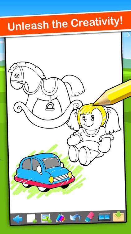 Doodle Draw Coloring Book Pad - fun color & paint on drawing Christmas game for kids (boys & girls)