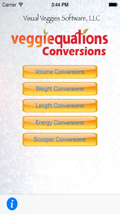 VeggiEquations Conversions