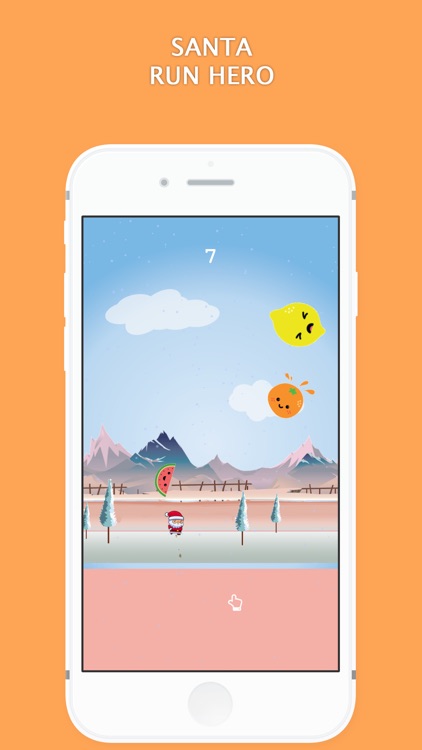 Santa Run Hero : Avoid The Fruit Falling From The Sky