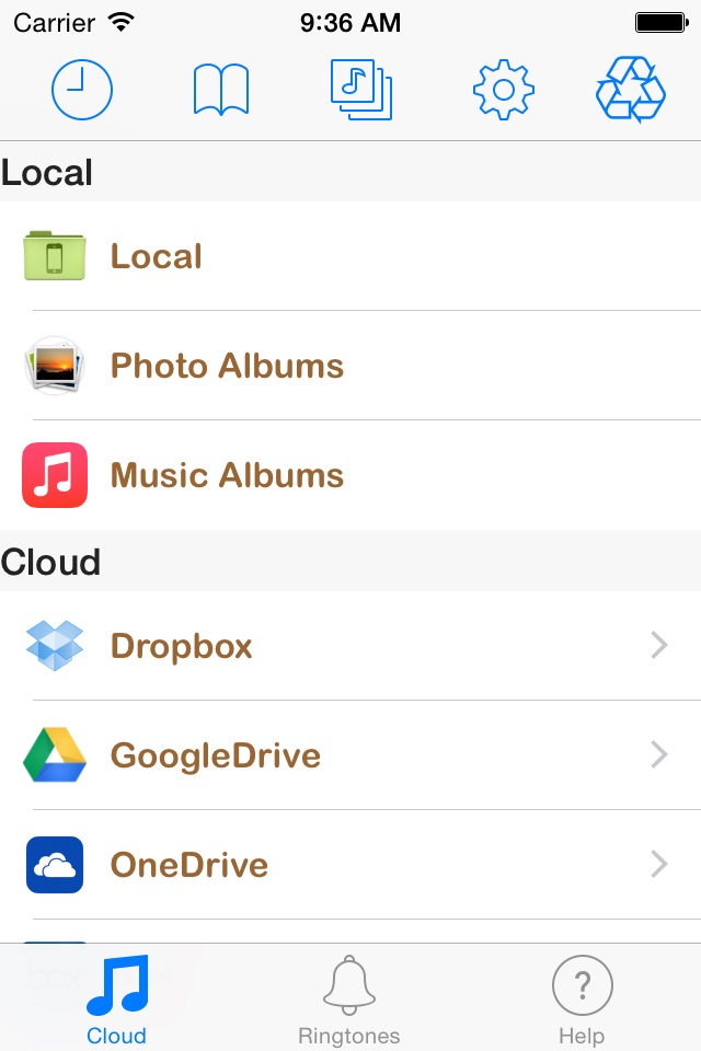 Box MP3 - Music Manager & Ringtone.s Maker from Cloud Drives screenshot 2