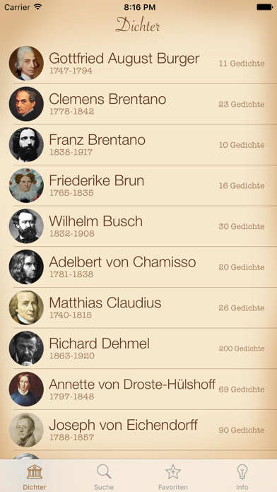 Screenshot #1 pour Deutsche Gedichte