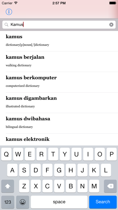 Screenshot #2 pour Kamus - Dictionary of Bahasa Malaysia ~ English