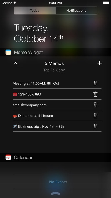 Quick Memo Widget
