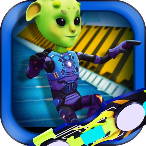 3D Skate Board Space Race - Awesome Alien Skater Racing Challenge FREE icon