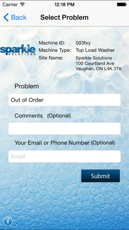 Sparkle Service Request App