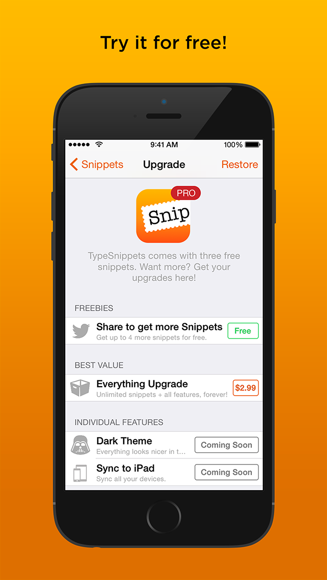 TypeSnippets — The Keyboard that types for You.