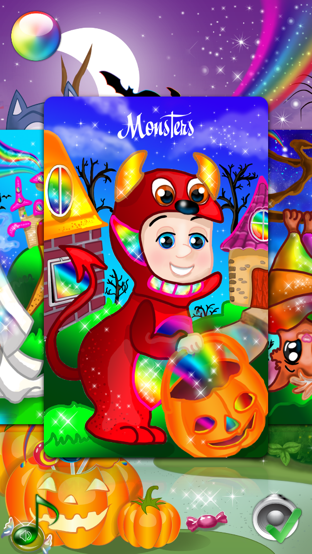 Screenshot #2 pour Coloriage Halloween - jeux et activité manuelle – jeu et dessins pour les enfants – comment dessiner citrouille et hanté, fantôme et squelette