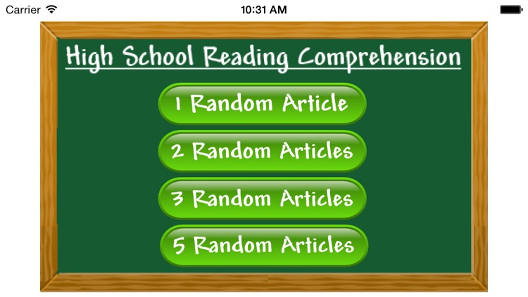 Reading Comprehension - High School