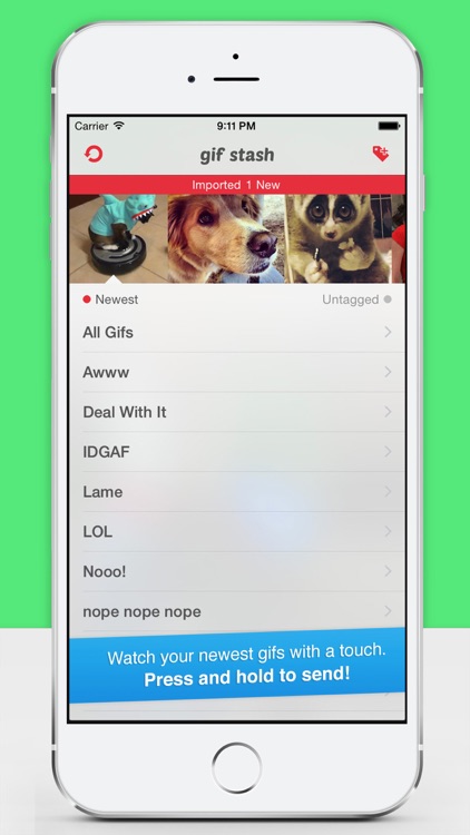 Gif Stash – Organize, View & Send Animated Gifs