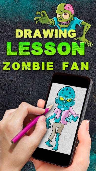 Screenshot #1 pour Drawing Lesson Zombie Fan