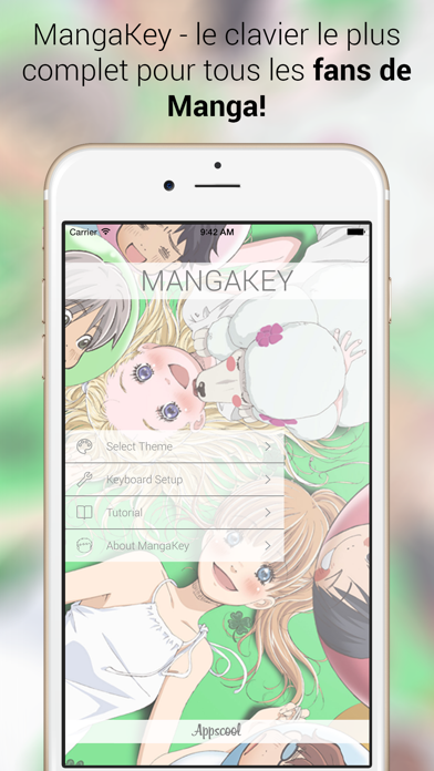 Screenshot #1 pour MangaKey - Clavier pour les amoureux de Manga et Anime - Fonds GIFs