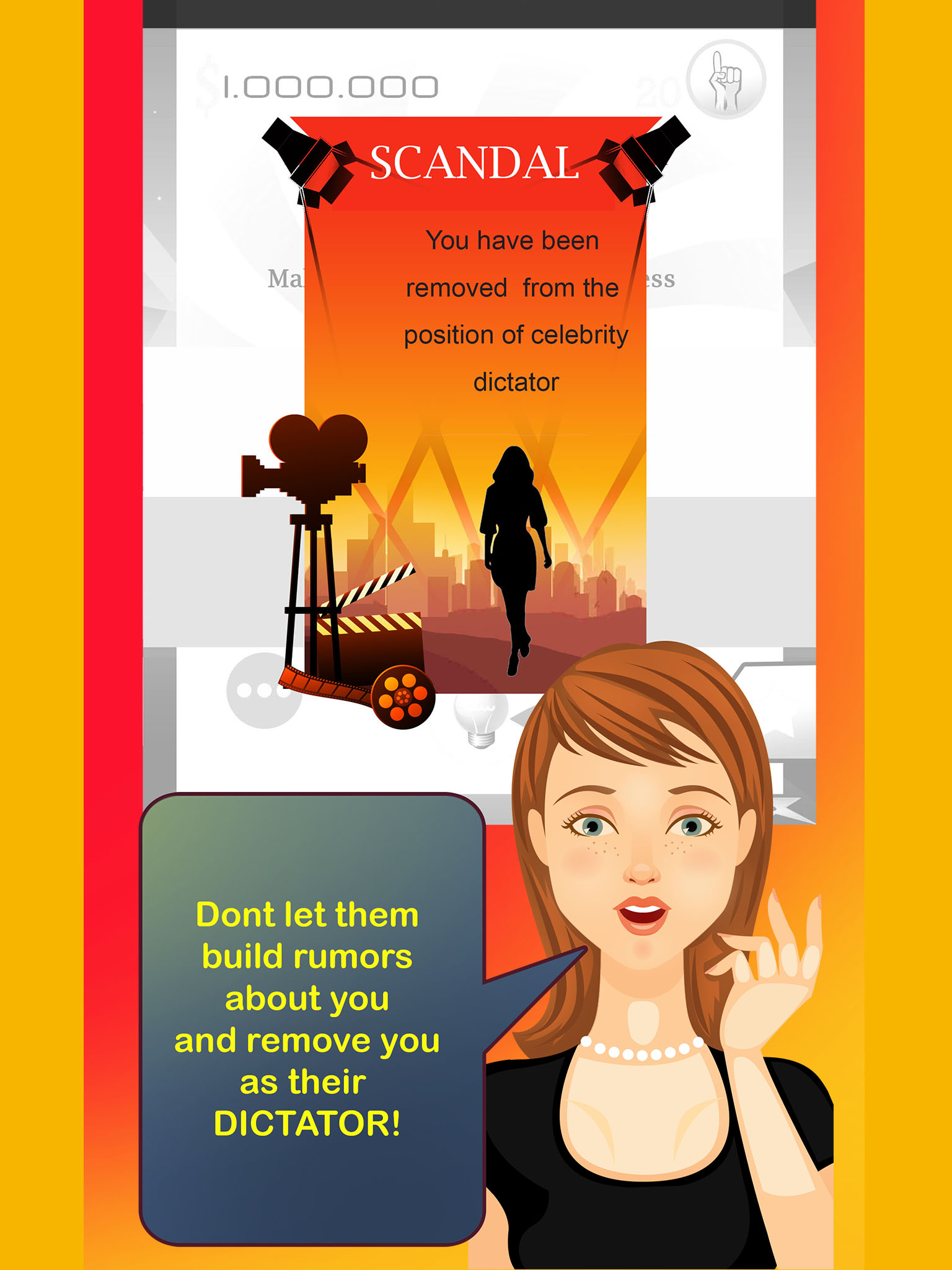 Celebrity Dictator Story - a hollywood movie star word quiz & high school teen girl game