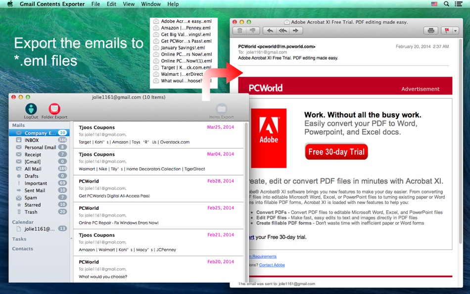 #3. Gmail Contents Exporter (macOS) 由: Enolsoft Co., Ltd.