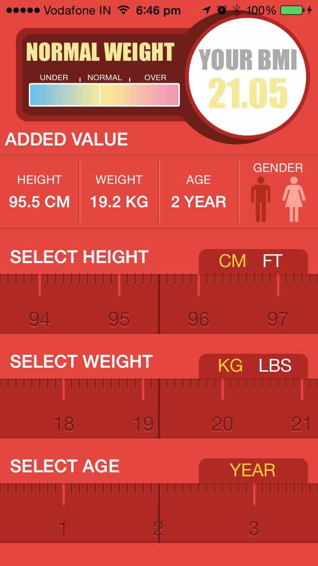 Instant BMI Calculator for Women & Men - Test Your Body Mass Index 1.2 IOS -
