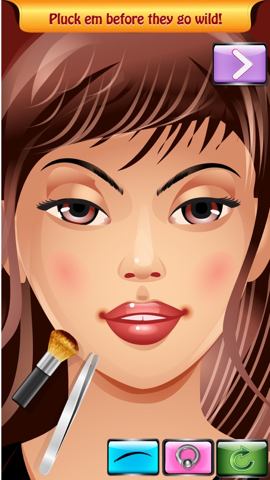 Hairy Eyebrow Plucking Salon Game - Beautiful brows for trendy princess pou girls FREE - 1.0 - (iOS)