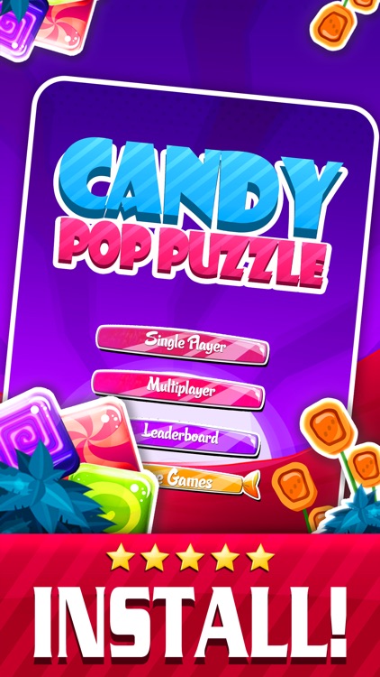 Candy Pop Puzzle 2015 - Soda Match 3 Candies Game For Children HD FREE screenshot-4
