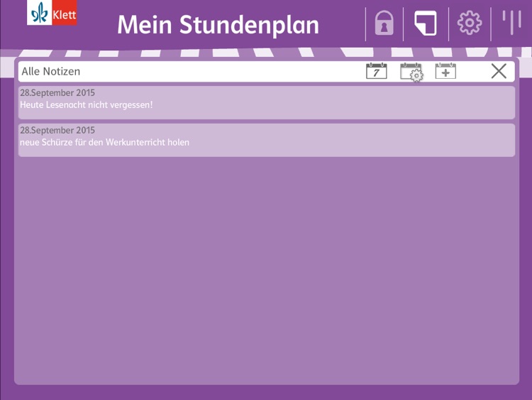 Der Zebra - Stundenplan