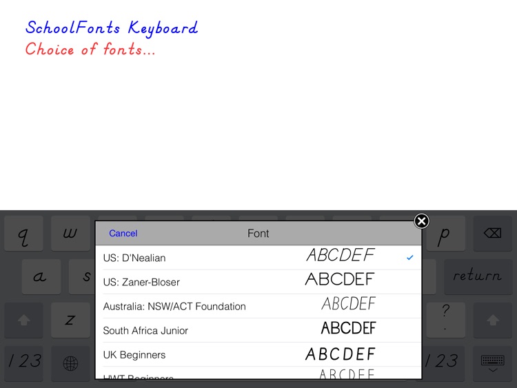 SchoolFonts Keyboard - Lowercase and Uppercase screenshot-3