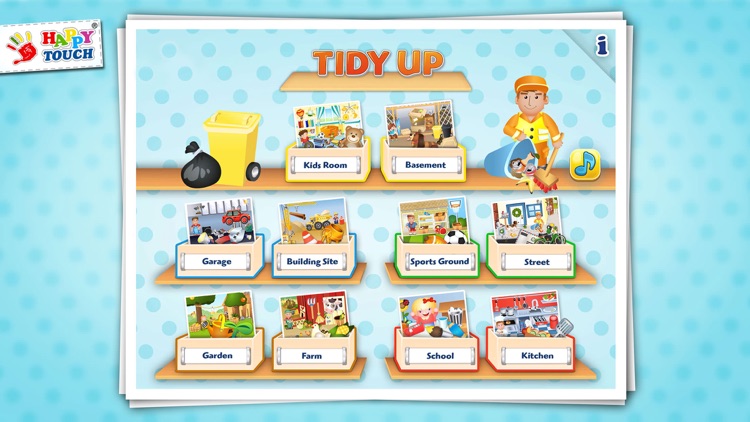 A Funny Clean Up Game - All Kids Can Clean Up! By Happy-Touch® Pocket