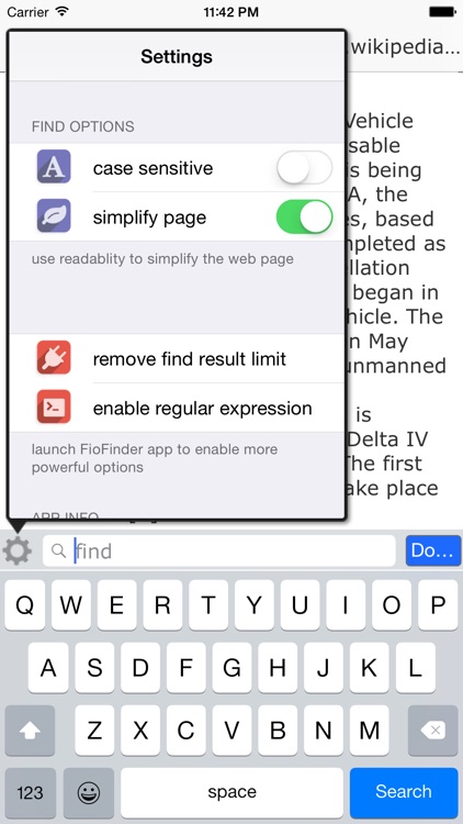 FioFinder - The Missing Text Finder for Safari and Text Editor screenshot-3