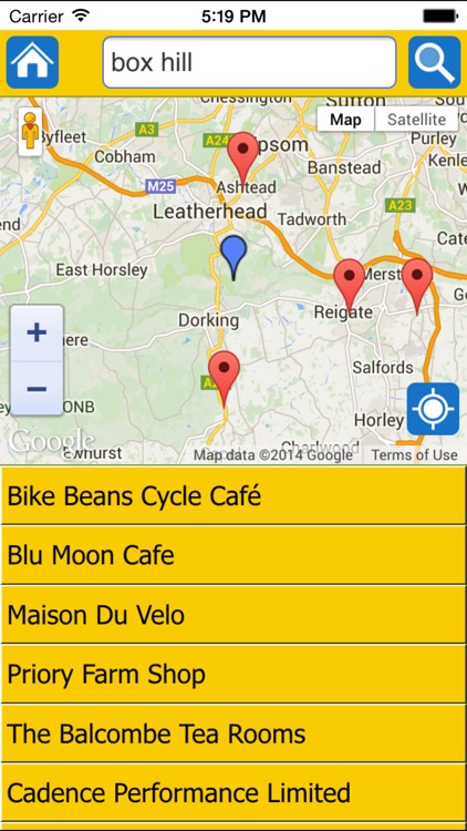 Cycling Cafe Finder