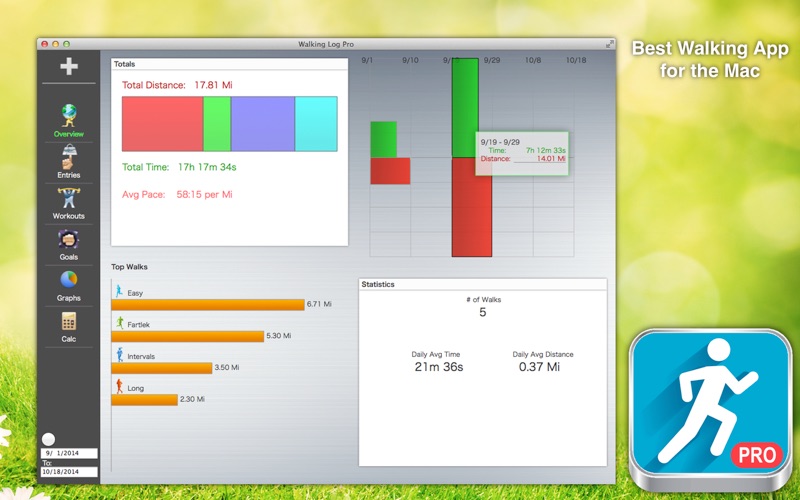 Walking Log Pro - Track &amp; Measure Your Walks thumbnail 1