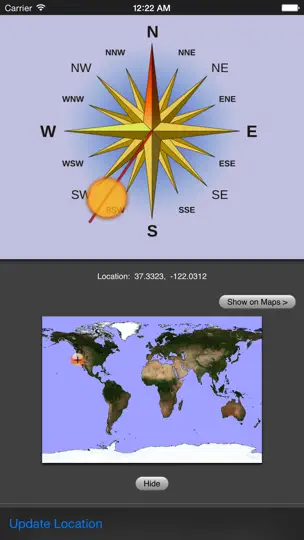 Capture d'écran de Compass sur iPhone 2