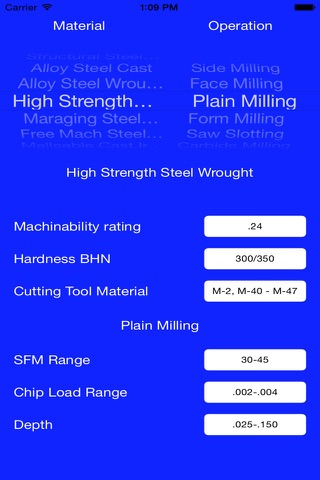 Machinability Calculator screenshot 2