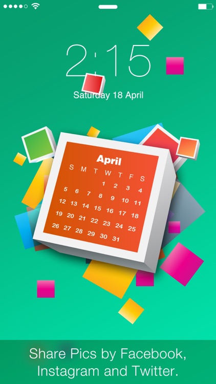 Calendar Lock Screens - Free Calendar Wallpapers, Backgrounds and Themes for iPhone, iPod, and iPad screenshot-4