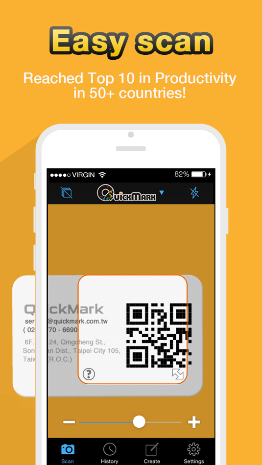 #1. QR Code Reader - QuickMark Barcode Scanner (iOS) 由: AngleTech Inc.