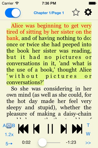 Practice Reading Aloud - Alice In Wonderland screenshot 3