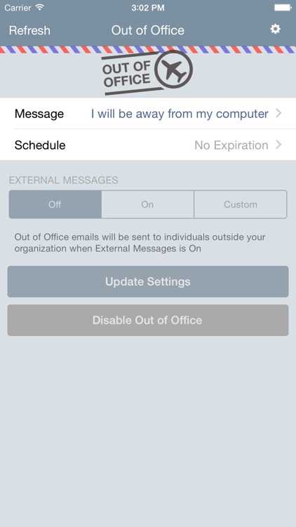 Out of Office for Outlook Exchange