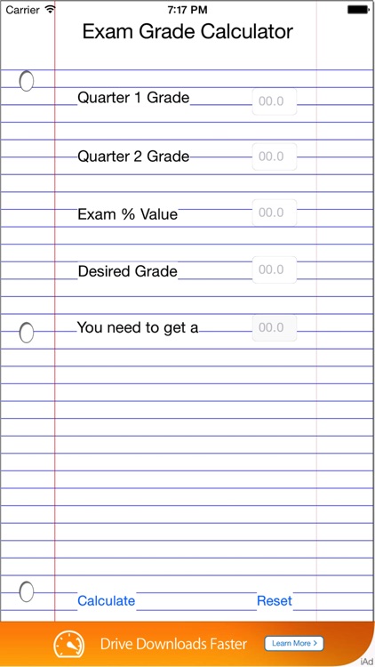 Exam Grade Calculator