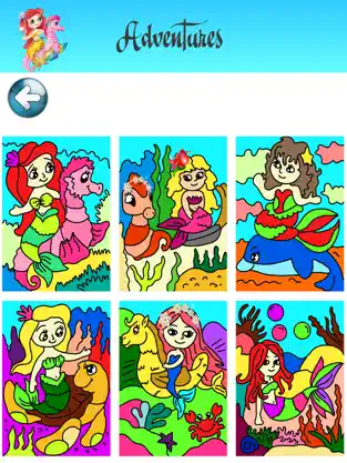 Imágen 4 Sirenas: Páginas para Colorear para las Niñas – Colouring Sirena Imagenes Juegos para Niños Grandes iphone