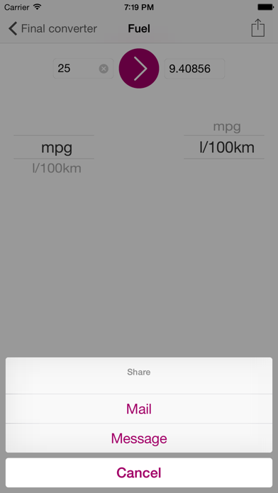 Final converter Lite iPhone screenshot