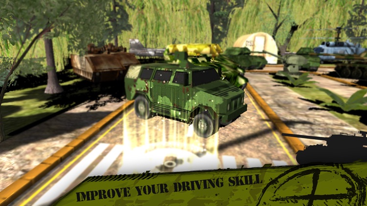 3D Parking and driving in Army training camp soldier simulator mission wargame