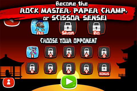 ROSHAMBO FIGHTERS: Rock Paper Scissors RPS Kung Fu Battle Hadouken FREE VERSION screenshot 4