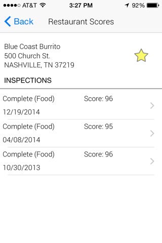 Tennessee Restaurant Inspection Scores screenshot 2