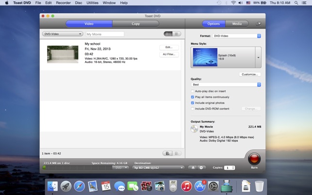 Toast DVD on the Mac App Store