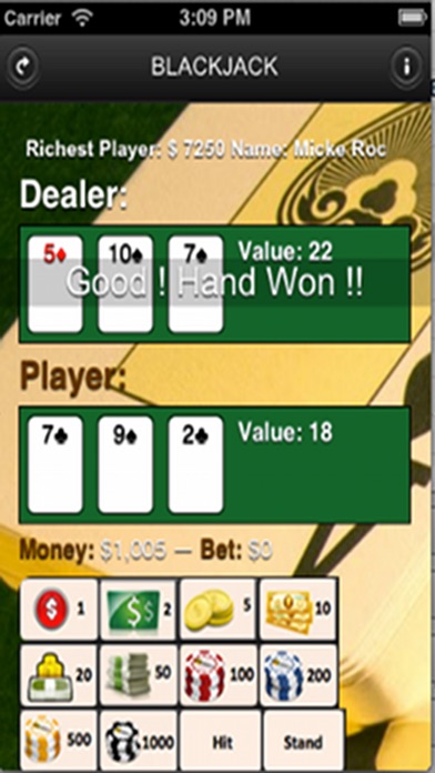 BlackJackX Casino card game to play blackjack 21 2.0 IOS -