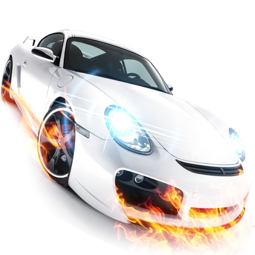 Burning Wheels Car Racer 3D Icon