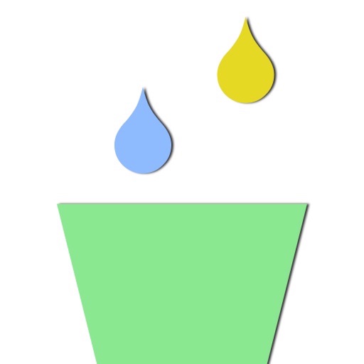 Collect Colorful Raindrop With Glass Cup at Finger Tip Free icon