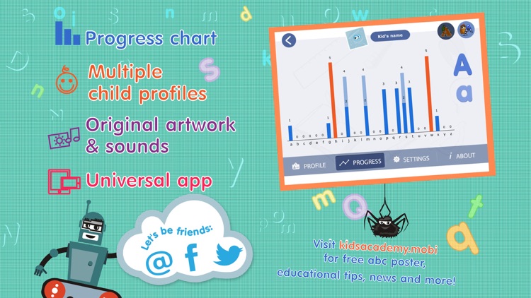 ABCs alphabet phonics games for kids based on Montessori learining approach