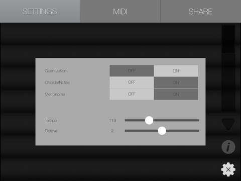 Fingertip MIDI HD - Virtual piano controller for PRO beat studio and music production. screenshot 4