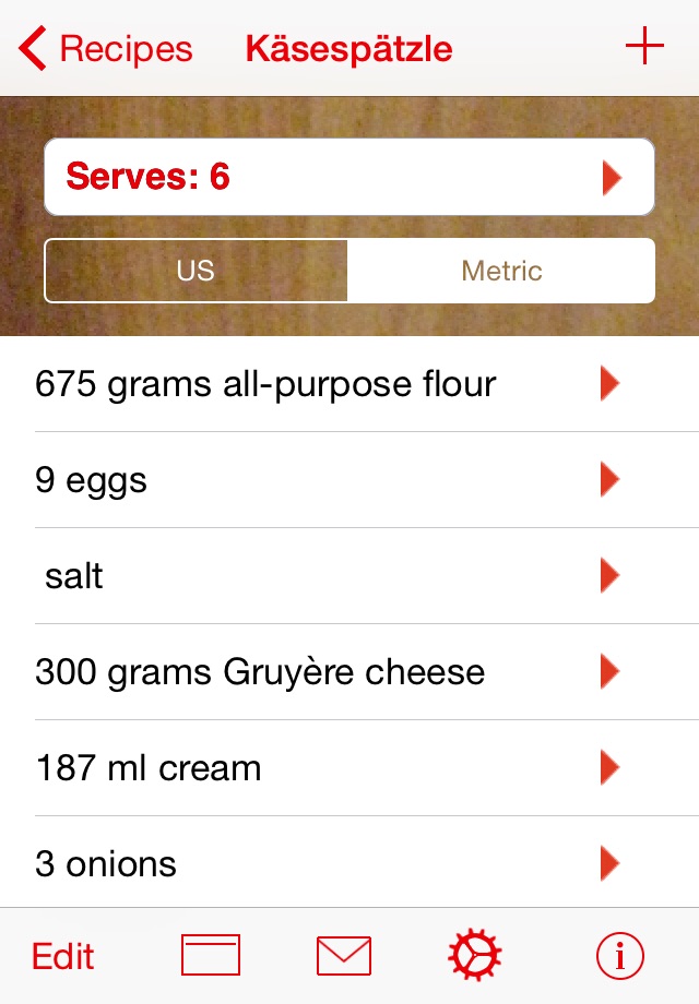 Serving Sizer Recipe Manager screenshot 4