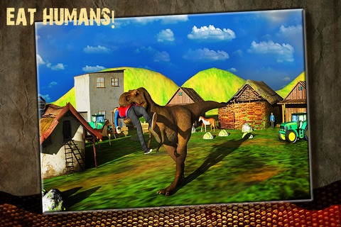 Crazy Dinosaur Simulator - Real tyrannosaurus roar and rampage 3D game for teens and kids screenshot 2