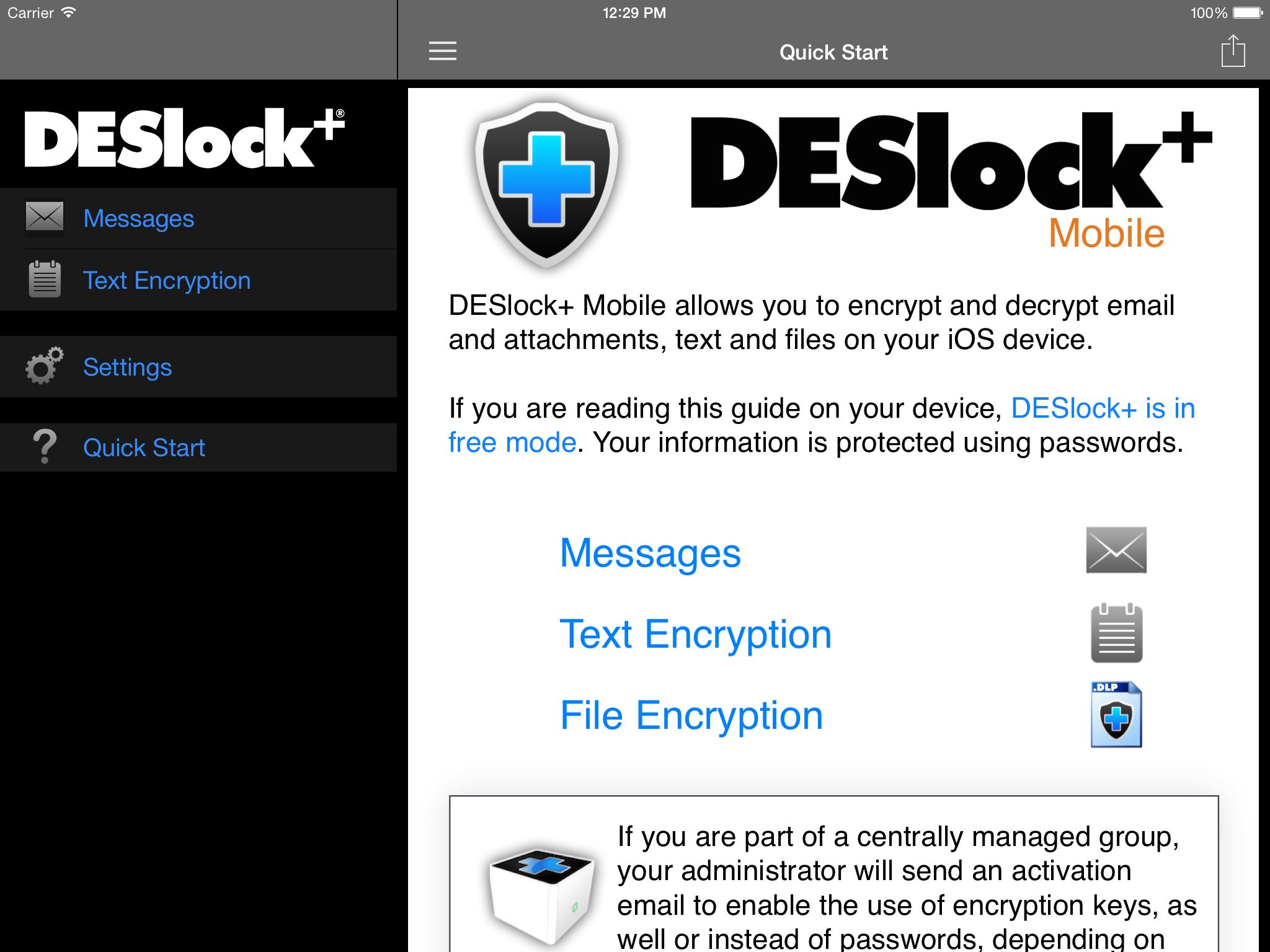 DESlock+ Mobile