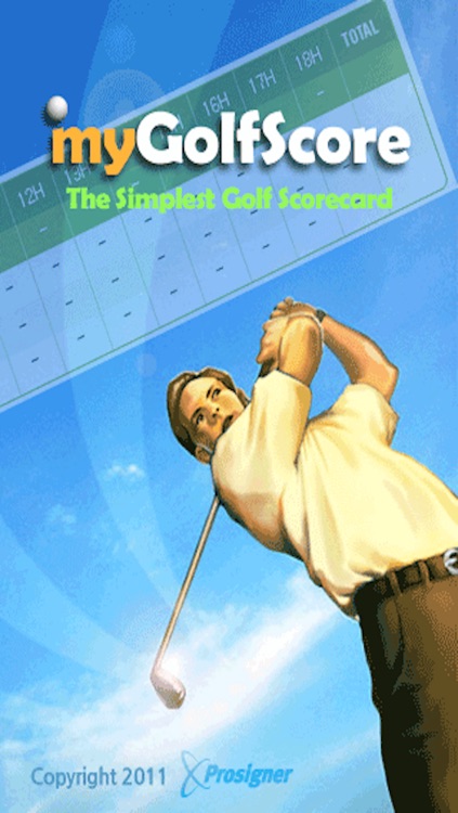 myGolfScore Lite - The Simplest Golf Scorecard